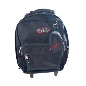 California Pak CalPak Black Rolling Backpack Travel School Bag with Wheels